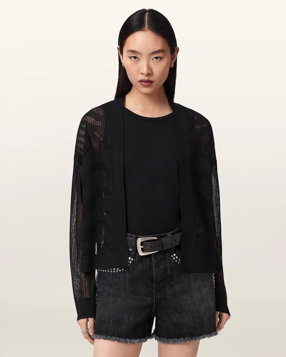 Misha Long Sleeved Cropped Cardigan