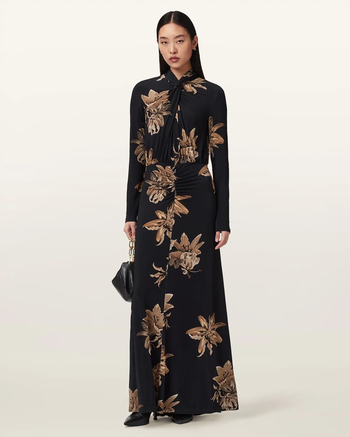 Mina Floral A-Line Maxi Dress