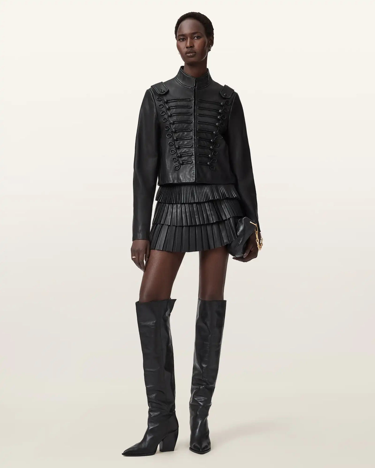 Rummy Cropped Leather Jacket