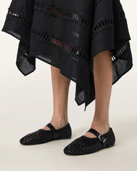 Sabine Woven Leather Flats