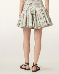 Tulip Floral Voluminous Mini Skirt