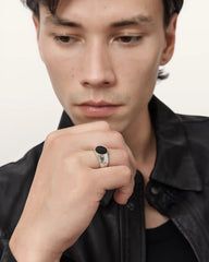 Spike Onyx Stone Ring