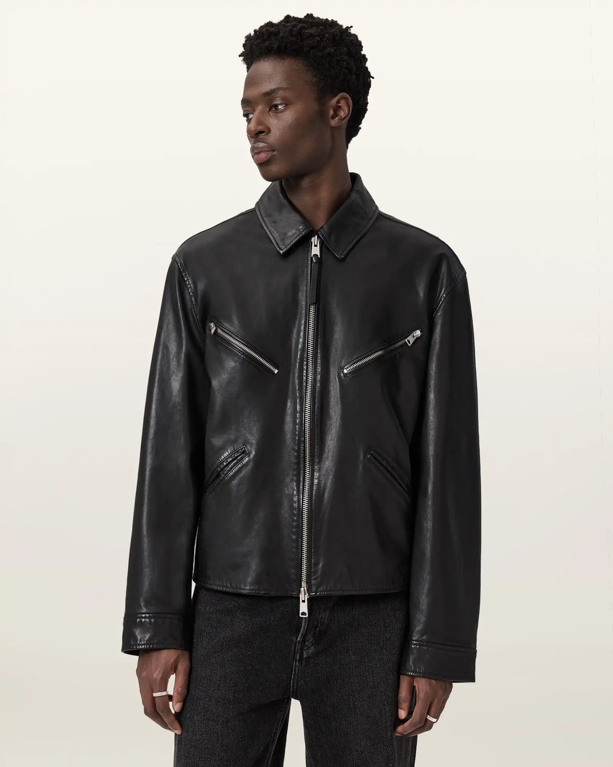 Caon Oversized Leather Jacket