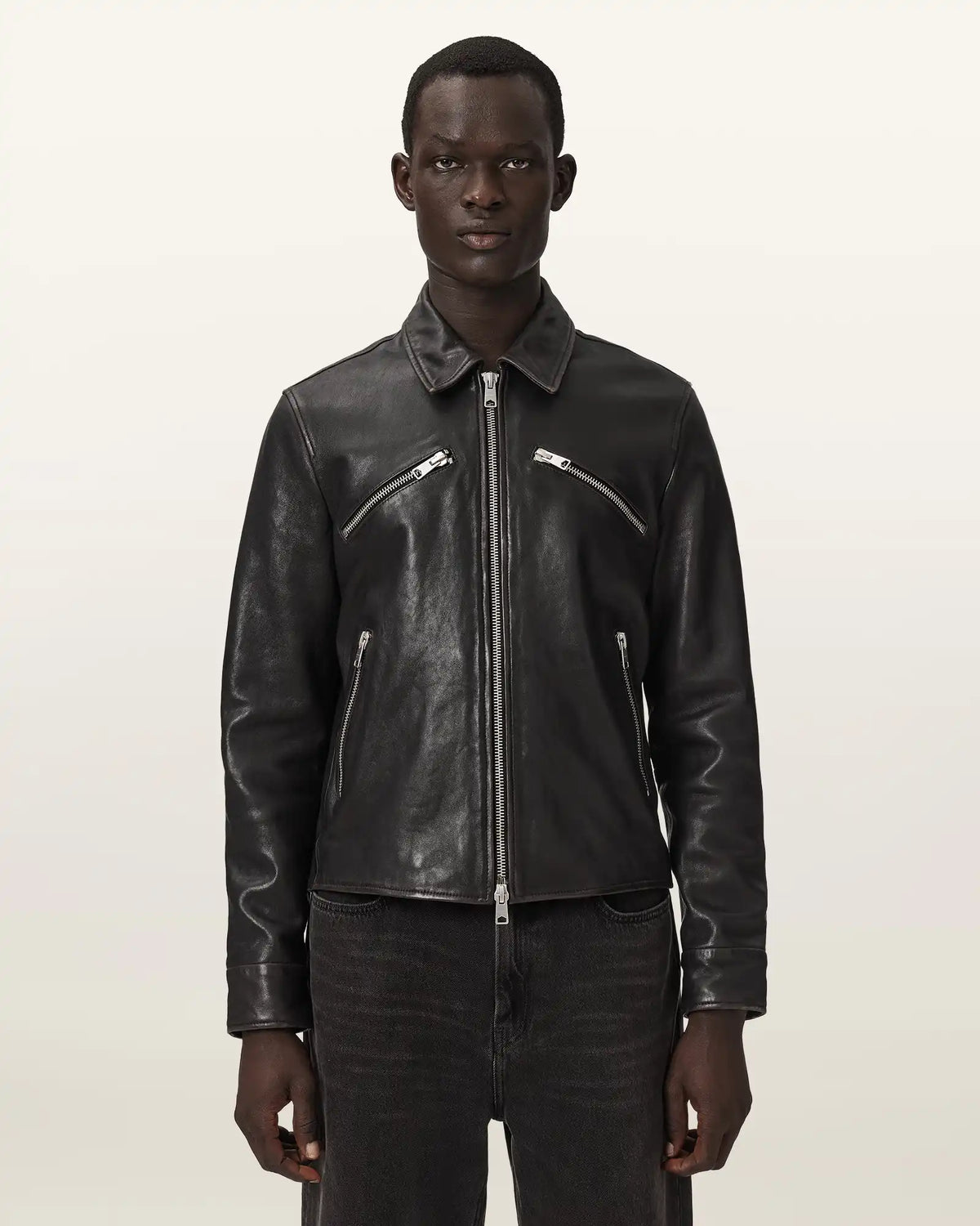 Verdi Fitted Leather Jacket