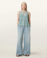Clara Lace Mesh Sleeveless Top