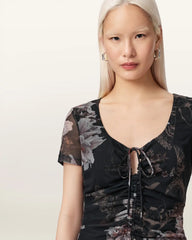 Gabby Slim Fit Floral Mesh Top