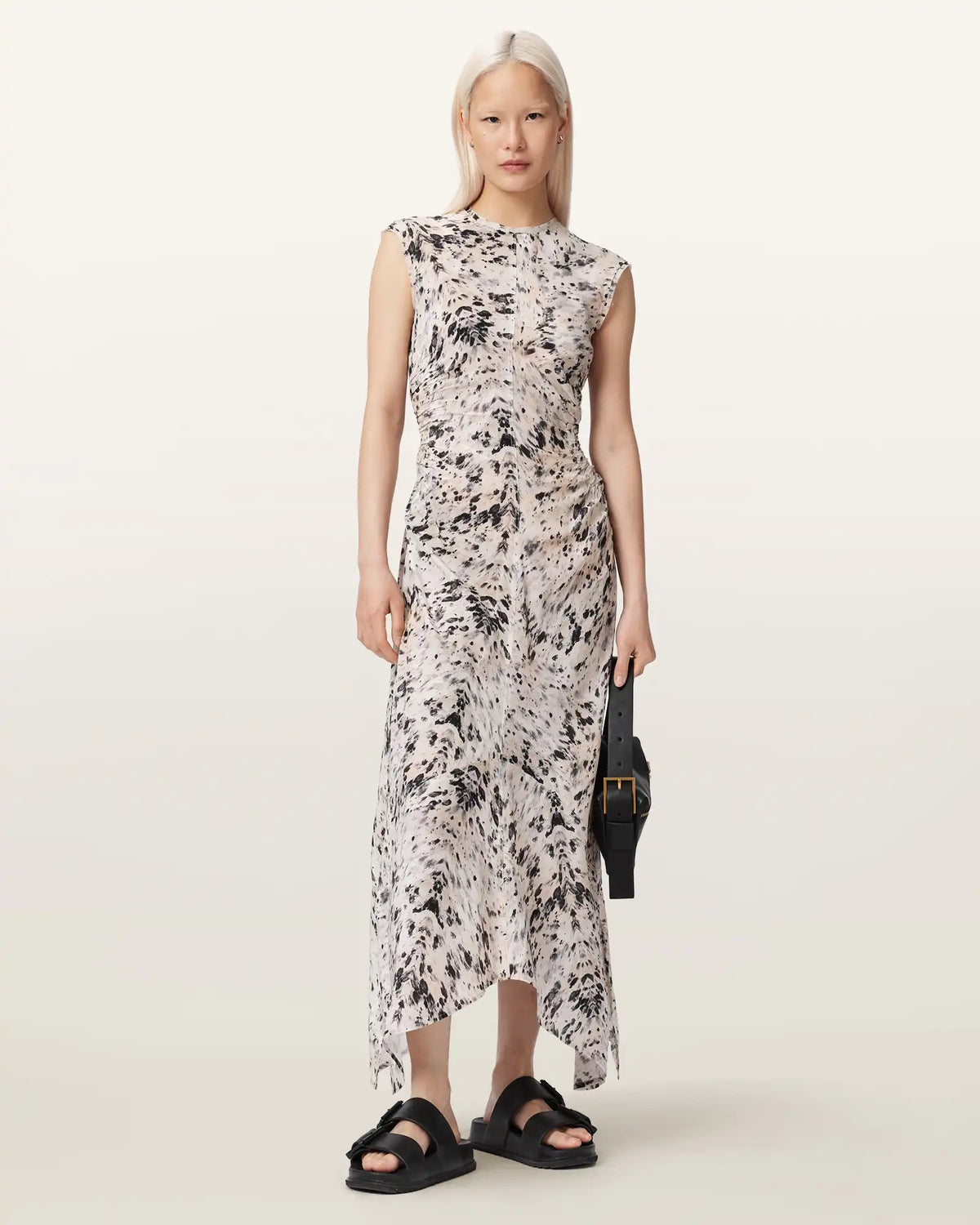 Noor Asymmetric Sleeveless Maxi Dress