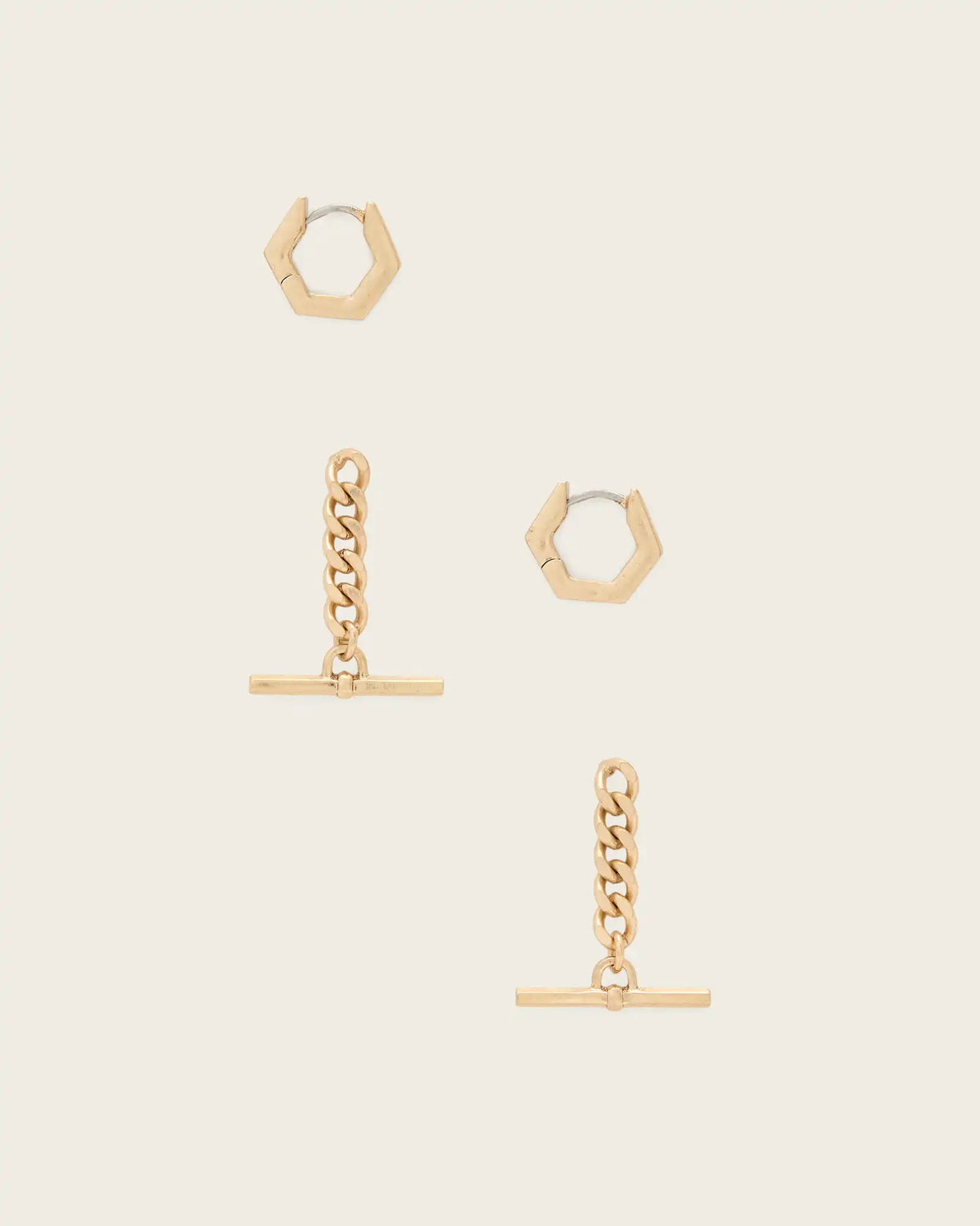 Fern Multi Chain Earring Set