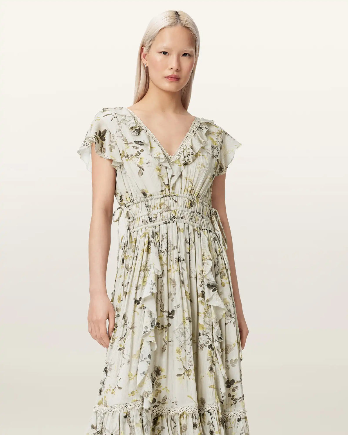 Canto Floral Ruffled Maxi Dress