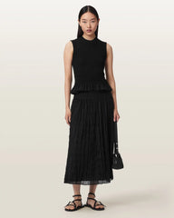 Asal Ruched Maxi Skirt