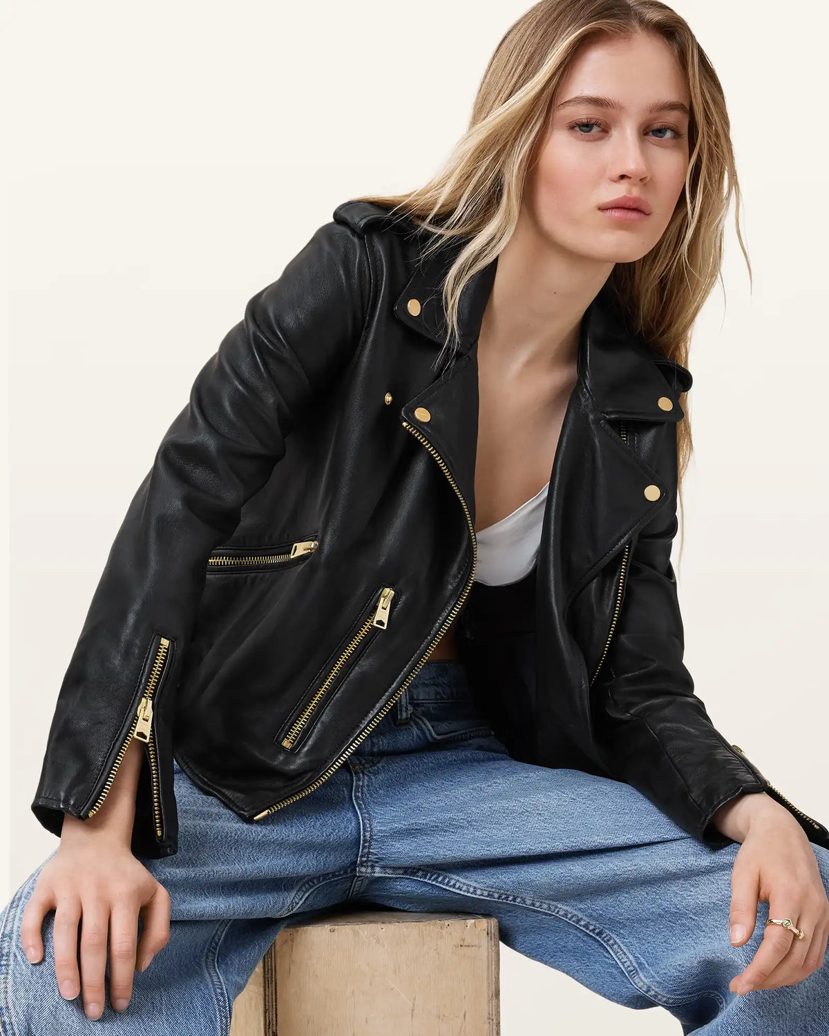 Balfern Leather Biker Jacket