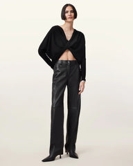 Julieana Wrap Merino Wool Jumper