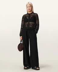 Kyra Open Knit Crochet Cardigan
