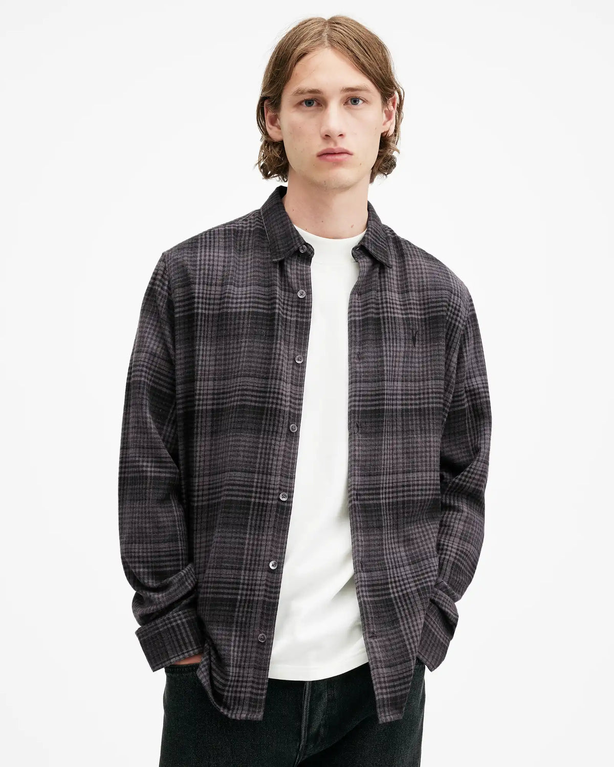 Sonik Brushed Checked Relaxed FIt Shirt