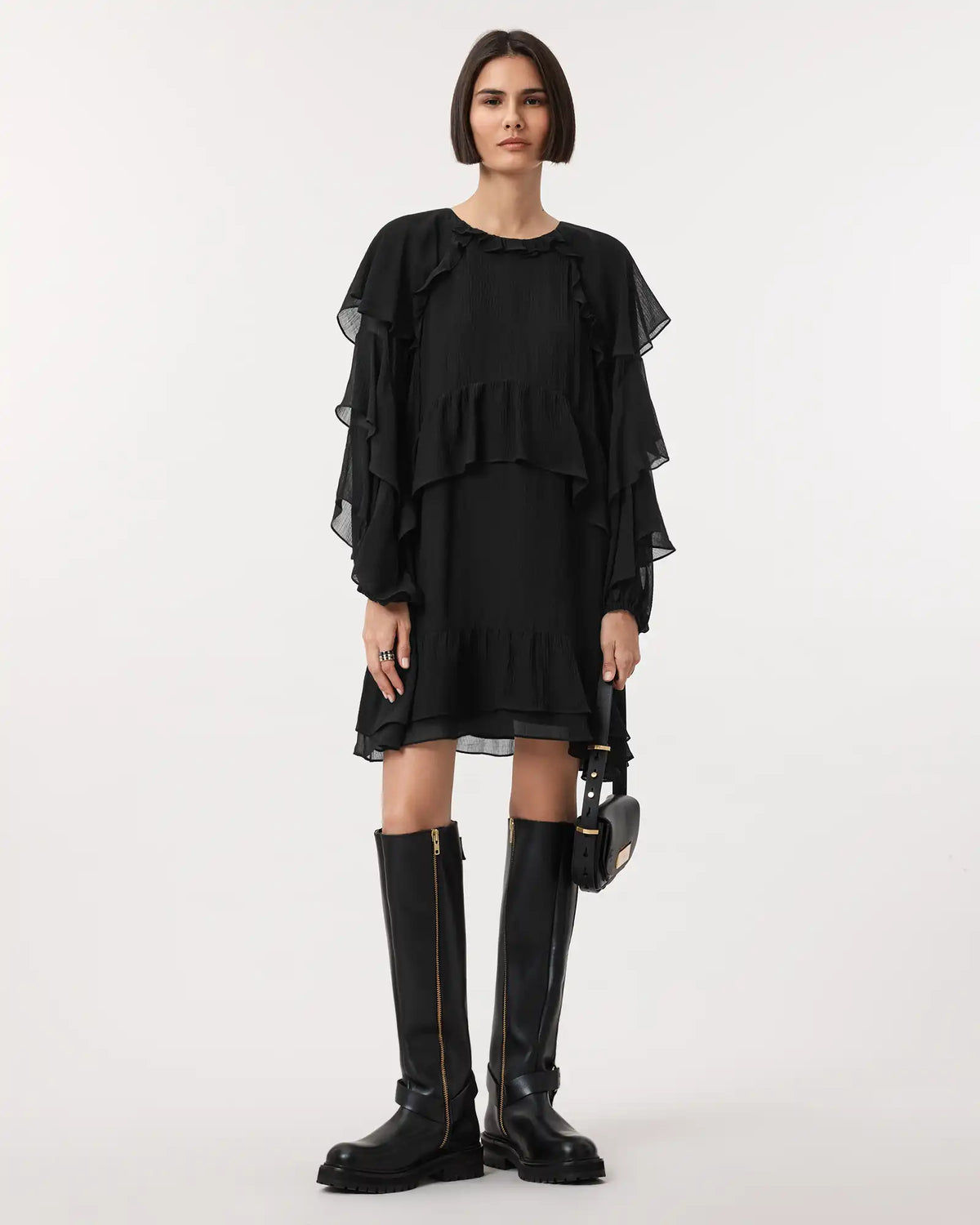 Lizzie Long Sleeve Frill Dress
