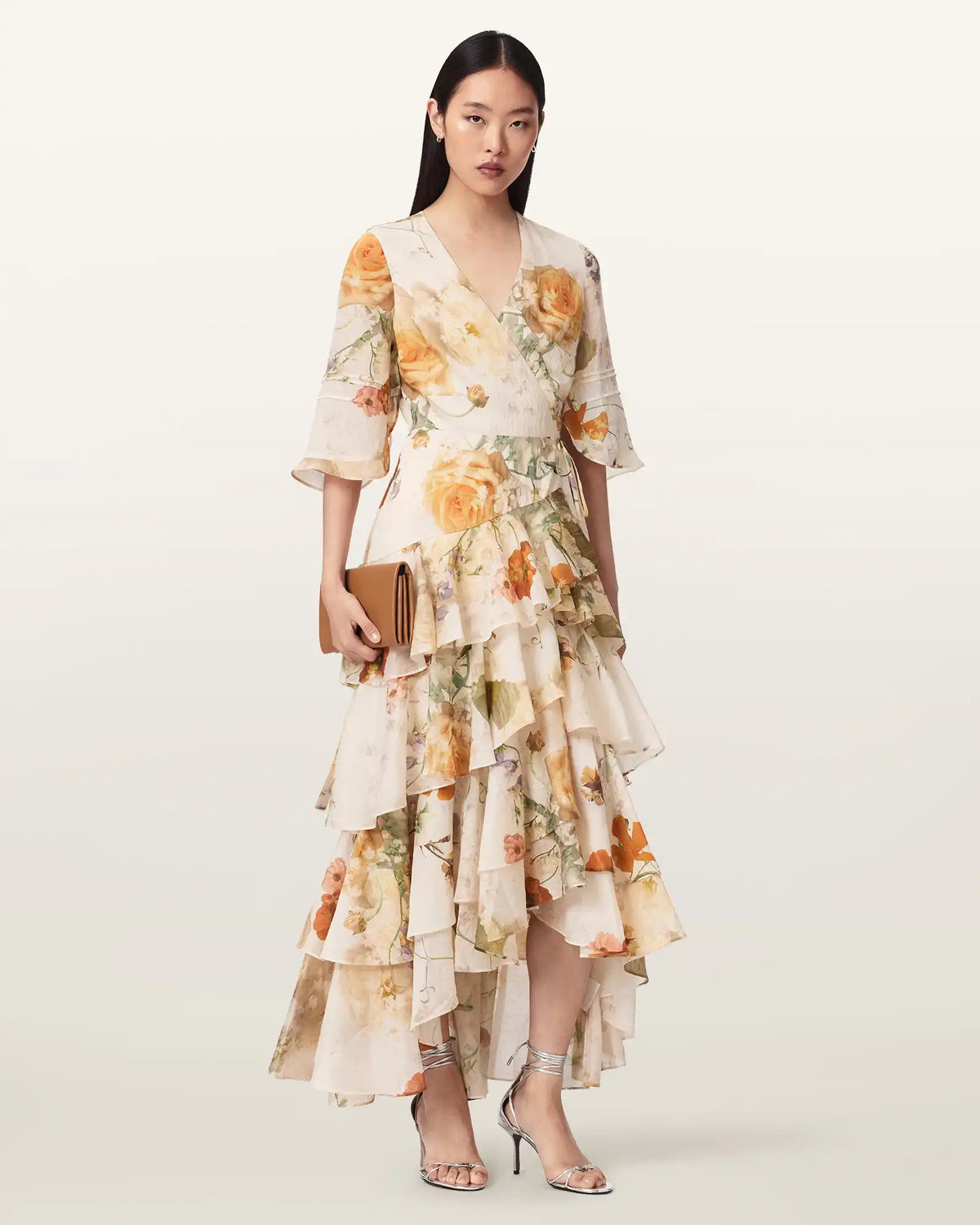 Camellia Floral Wrap Maxi Dress
