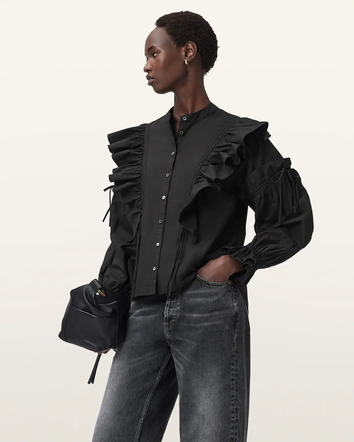 Lulu Ruffled Cotton Shirt
