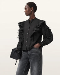 Lulu Ruffled Cotton Shirt