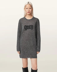 Deetz Metallic Long Sleeve Mini Dress