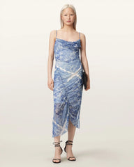 Ulla Bodycon Patterned Midi Dress