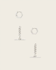 Fern Multi Chain Earring Set