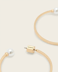 Hazel Pearl Hoop Earrings