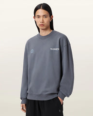 Emblem Crew Neck Cotton Sweatshirt