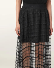 Celia Sheer Overlay Midi Skirt