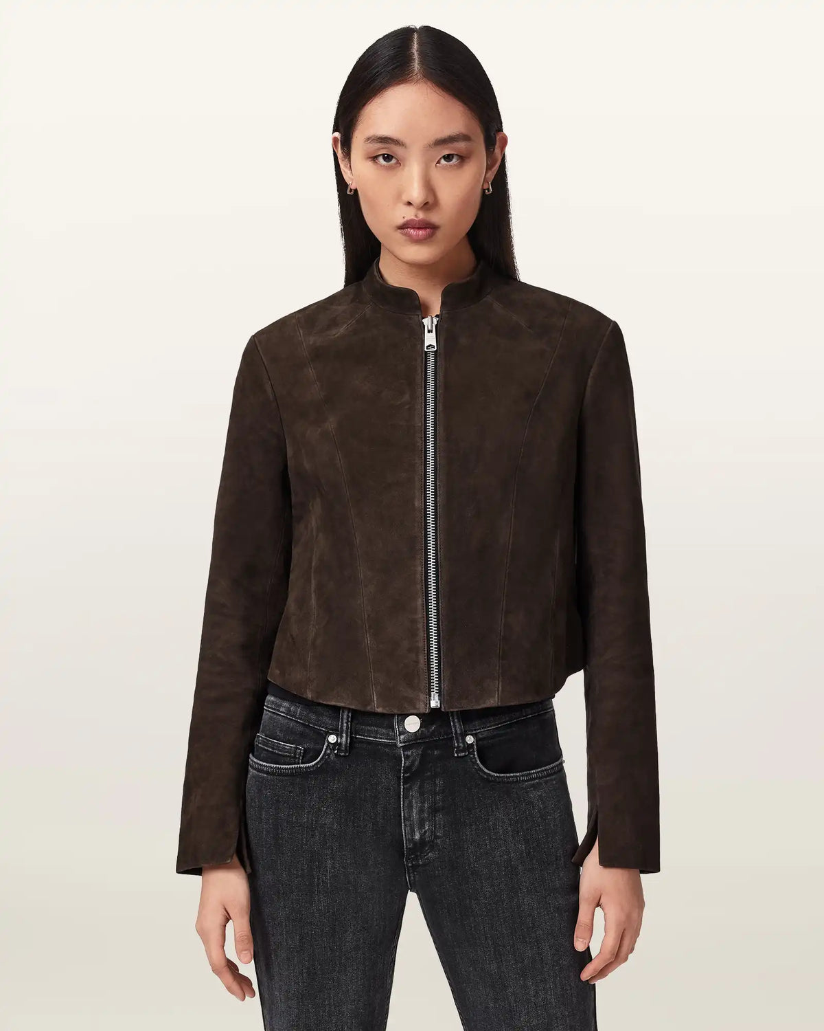 Sadler Fitted Suede Jacket