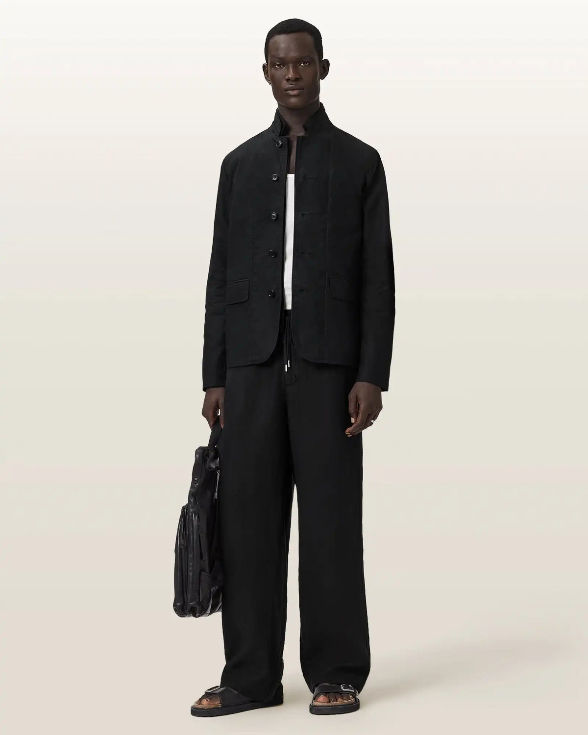Leat Slim Fit Double Breasted Blazer