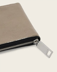 Lena Hex Leather Zip Wallet