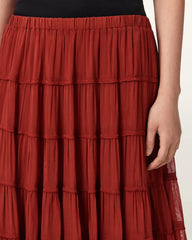 Eva Tiered Midi Skirt