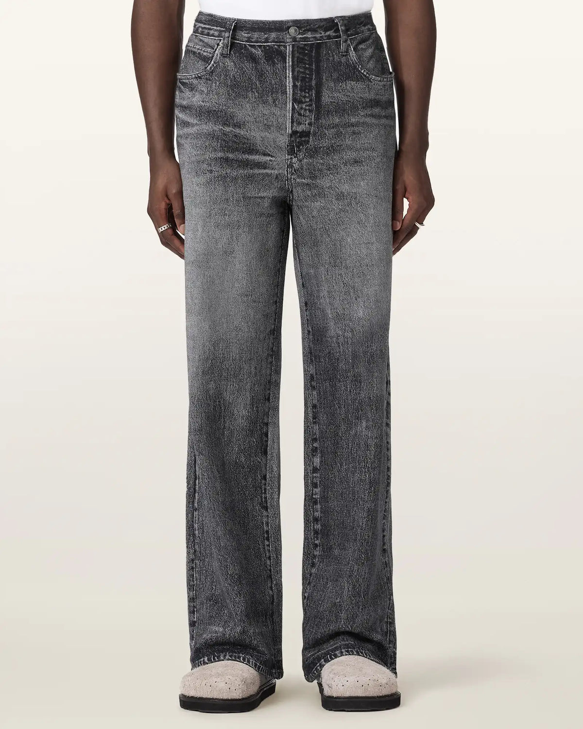 Lenny Illusion Of Denim Wide Leg Pants
