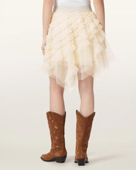 Jayde Ruffled Tulle Mini Skirt