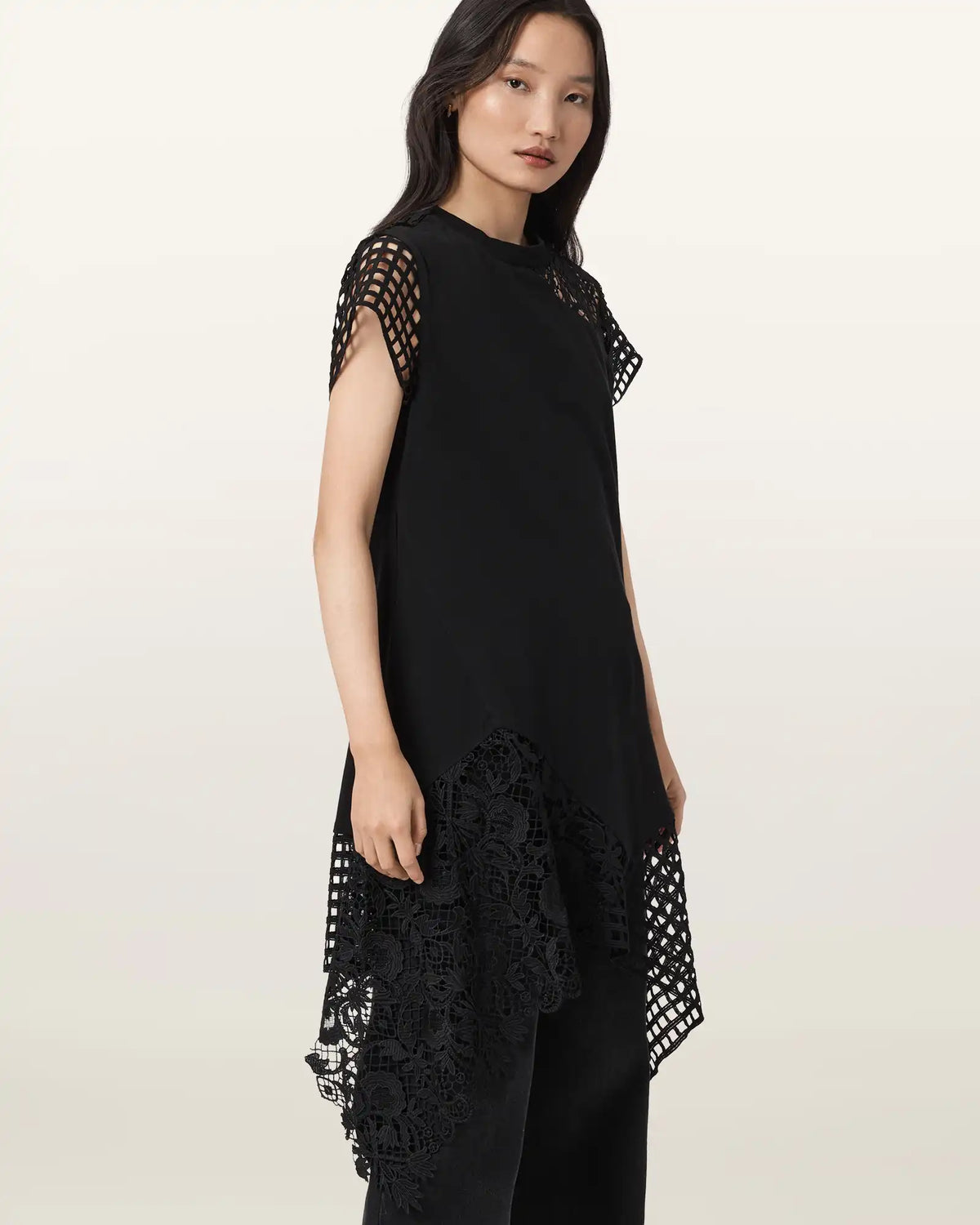 Zala Crochet T-Shirt Dress