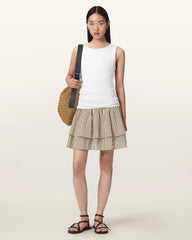 Kali Cotton Striped Mini Skirt