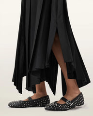 Holly Leather Stud Ballet Flats