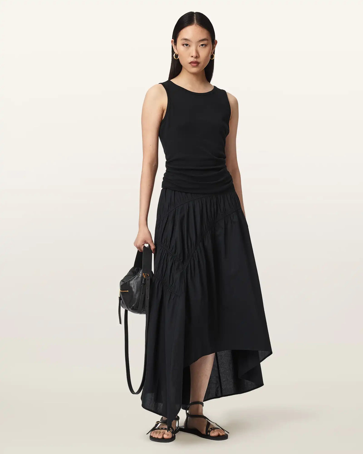 Nuria Gathered Maxi Skirt
