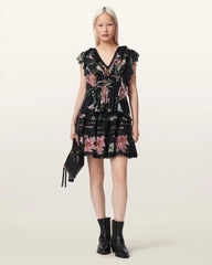 Canto Printed Ruffle Tiered Top