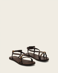 Tyla Eyelet Leather Buckle Sandals