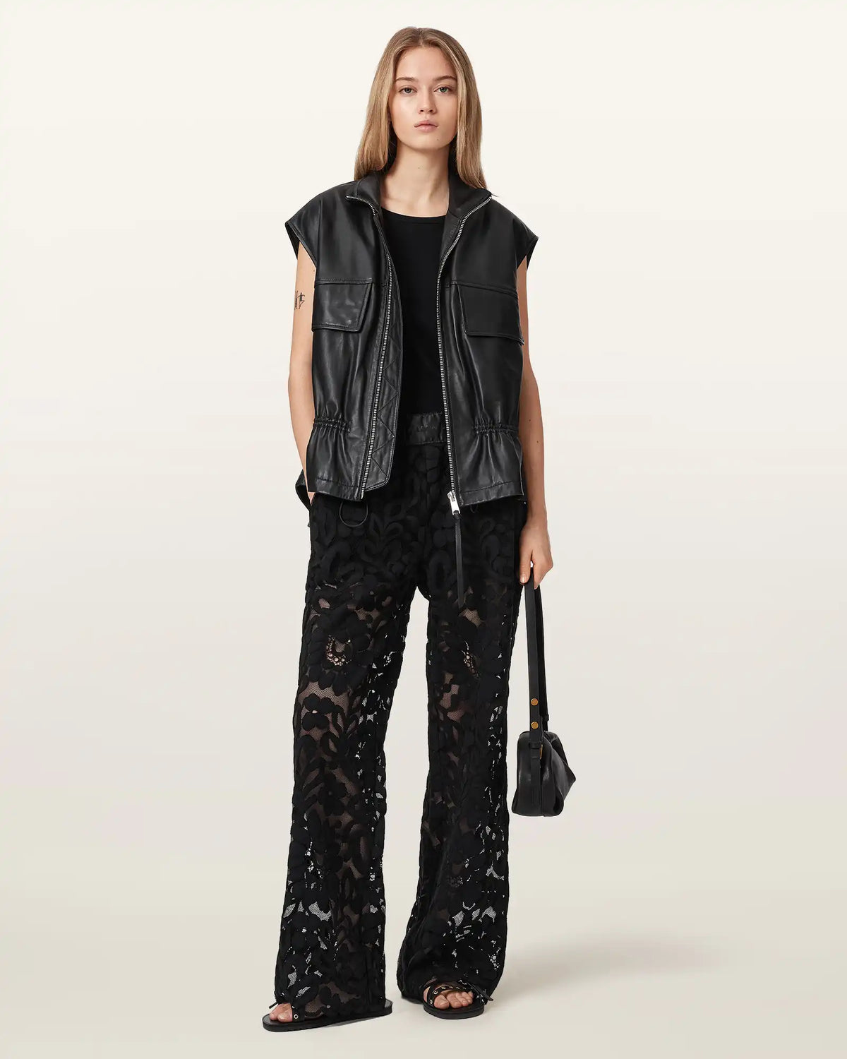 Amelie Straight Leg Lace Pants