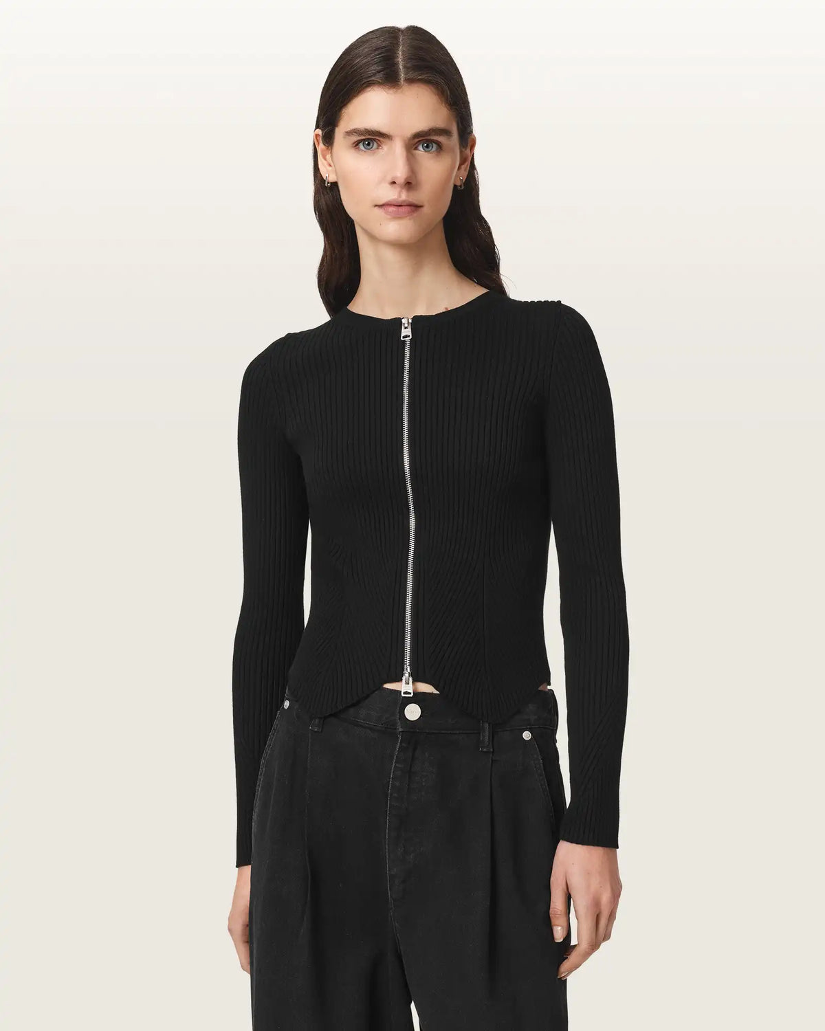 Cruz Dual Zip Ribbed Cardigan
