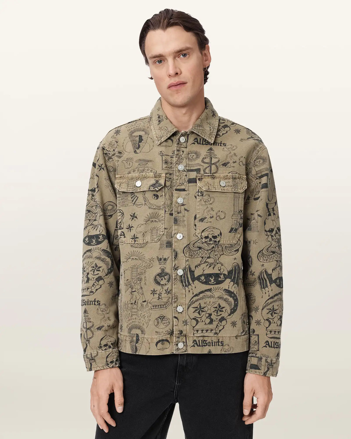 Sherb Printed Canvas Shacket