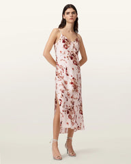 Melody Floral Silk Blend Midi Slip Dress.