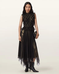 Lola Metallic Midi Dress
