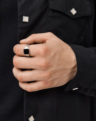 Spike Onyx Stone Ring