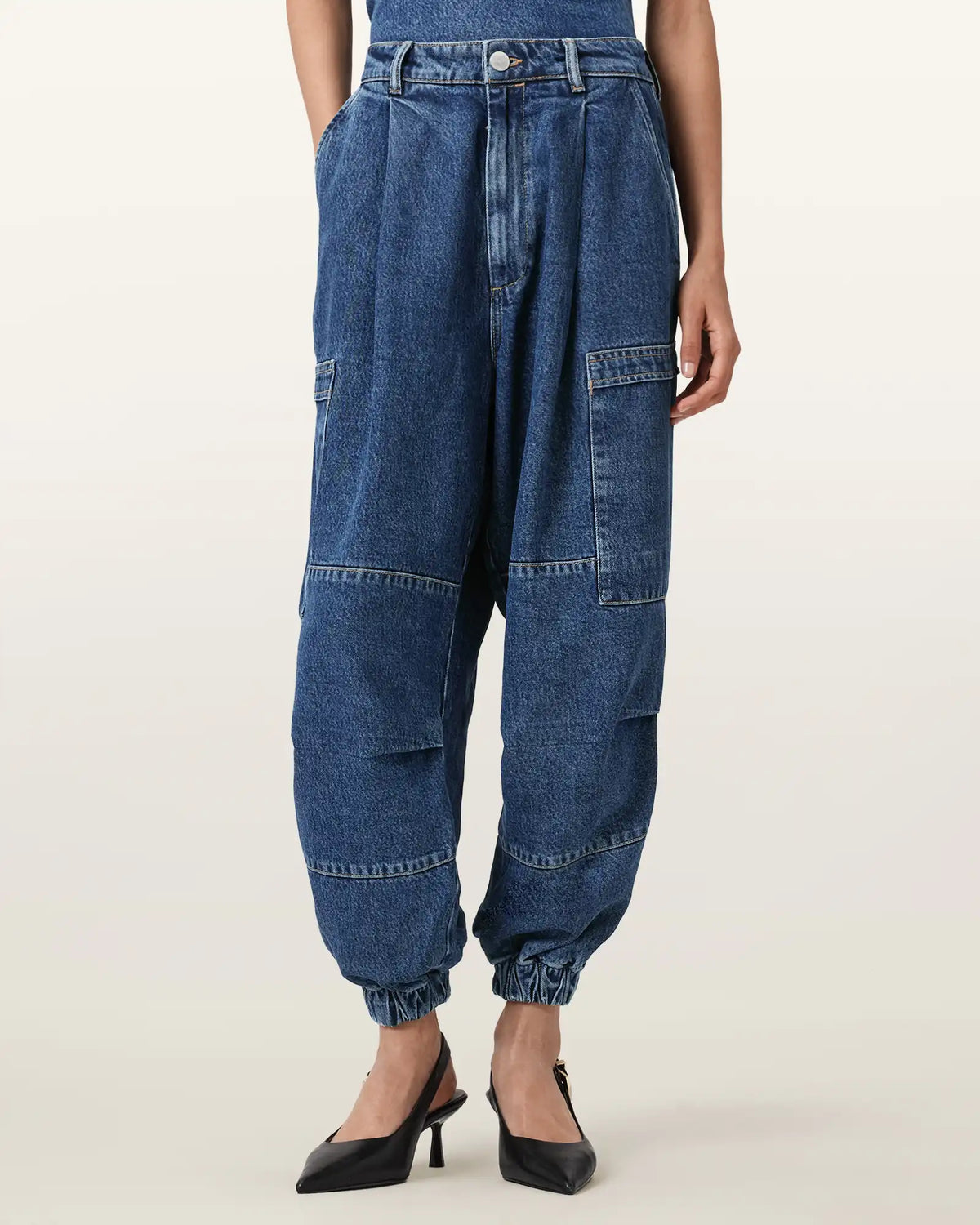 Sol Tapered Denim Cargo Jeans