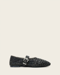 Sabine Woven Leather Flats