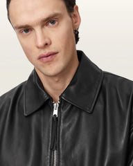 Marco Oversized Leather Bomber Jacket