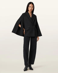 Luna Double Breasted Cape Blazer